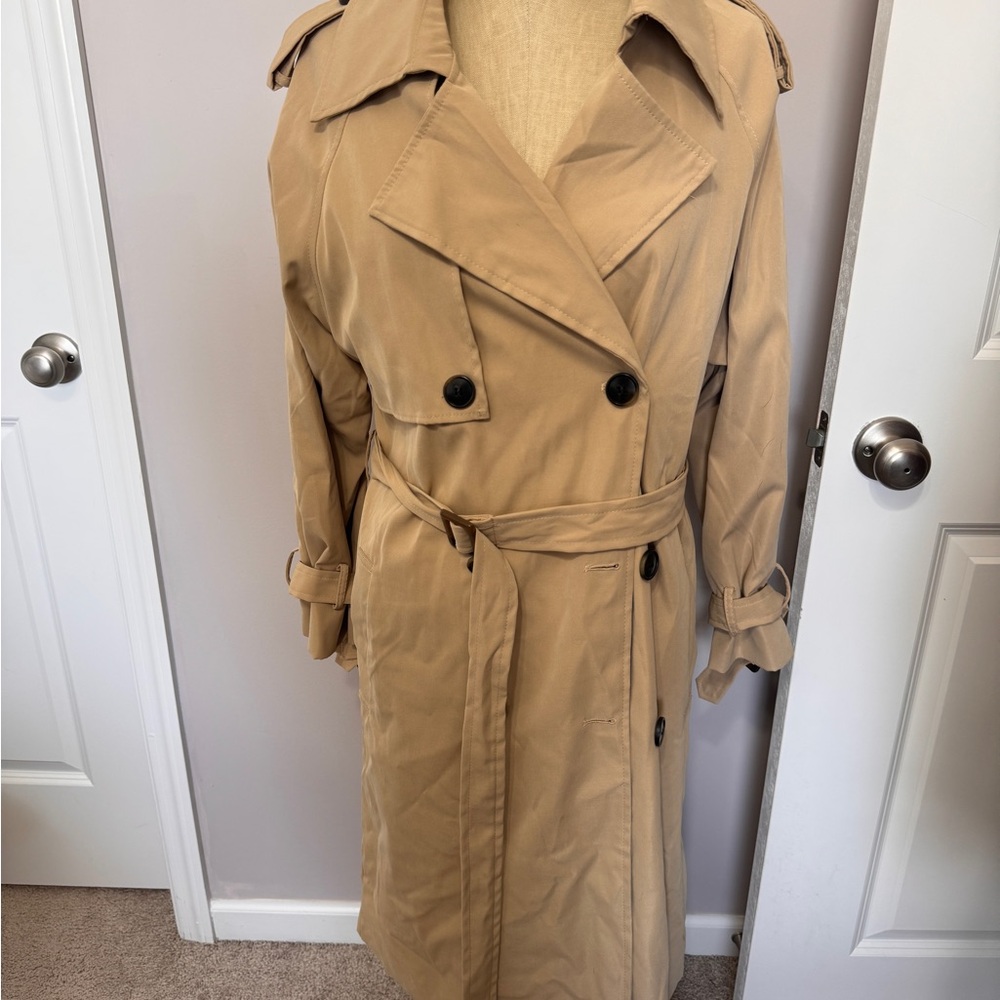 Petal & Pup Tan Trench Coat with Belt and Epaulettes